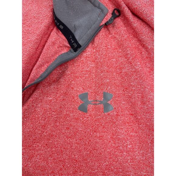 Under Armour Pullover Mens 2x Red Heat Gear Loose Fit 1/4 Zip P20 - Picture 3 of 5